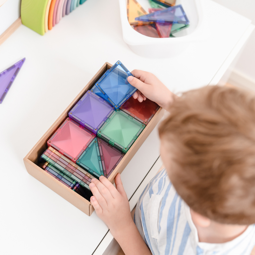 Connetix Magnetic Tiles Pastel Starter Pack - 64 Pieces