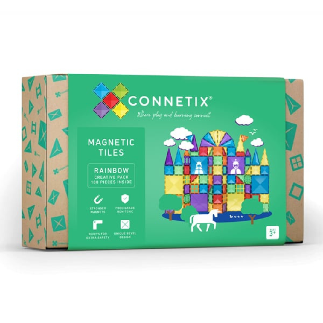 Connetix Magnetic Tiles Rainbow Creative Pack - 102 Pieces