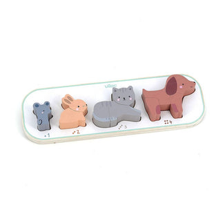 Puzzle de comptage en bois | Animaux