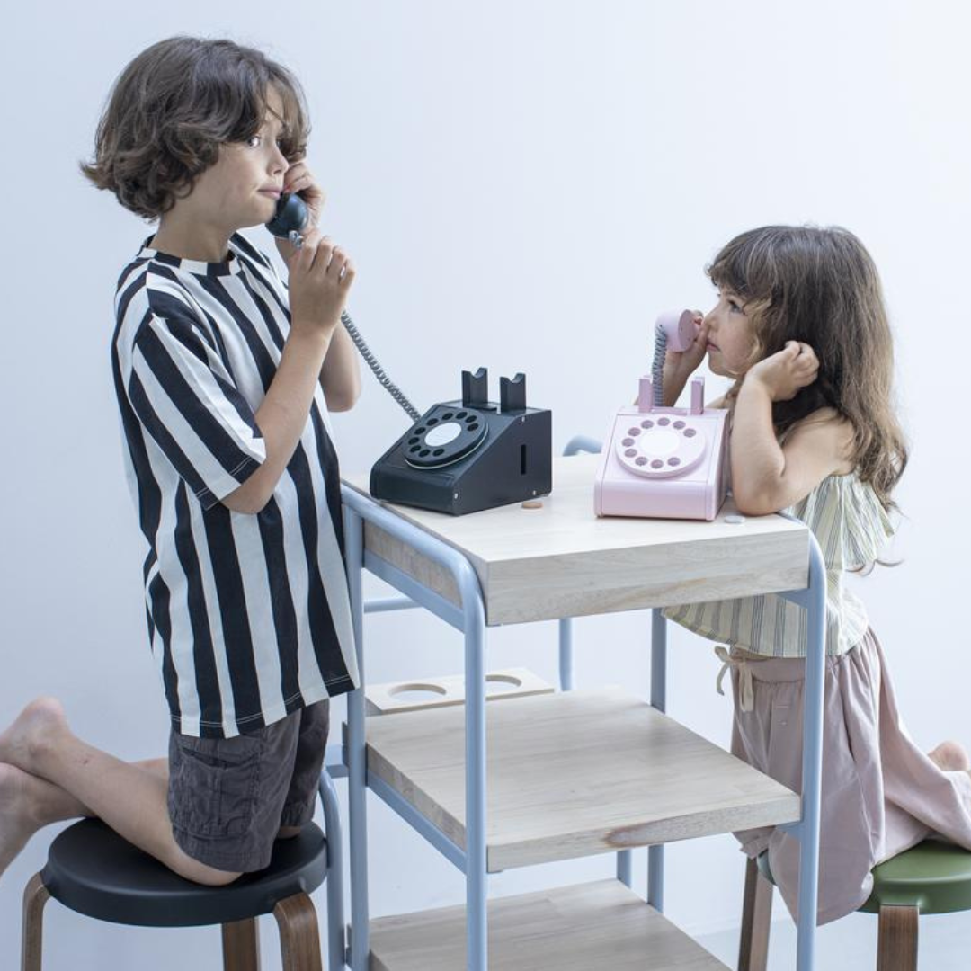 Classic Dial Telephone Toy Black