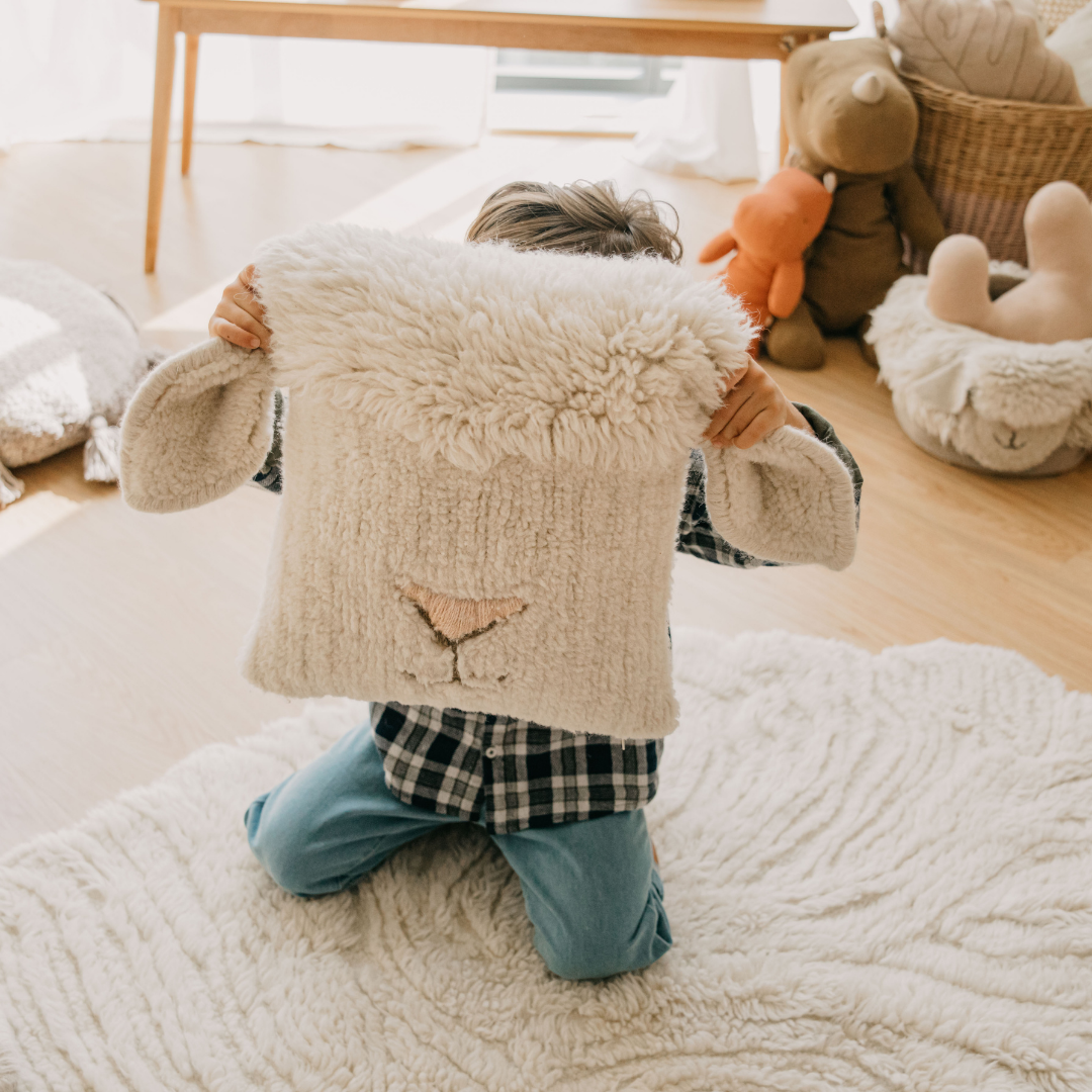 Woolable Cushion Pink Nose Sheep