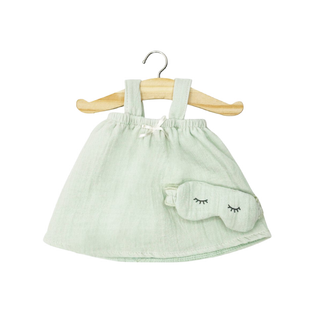 Mila Doll Nightdress and Sleep Mask Pistachio