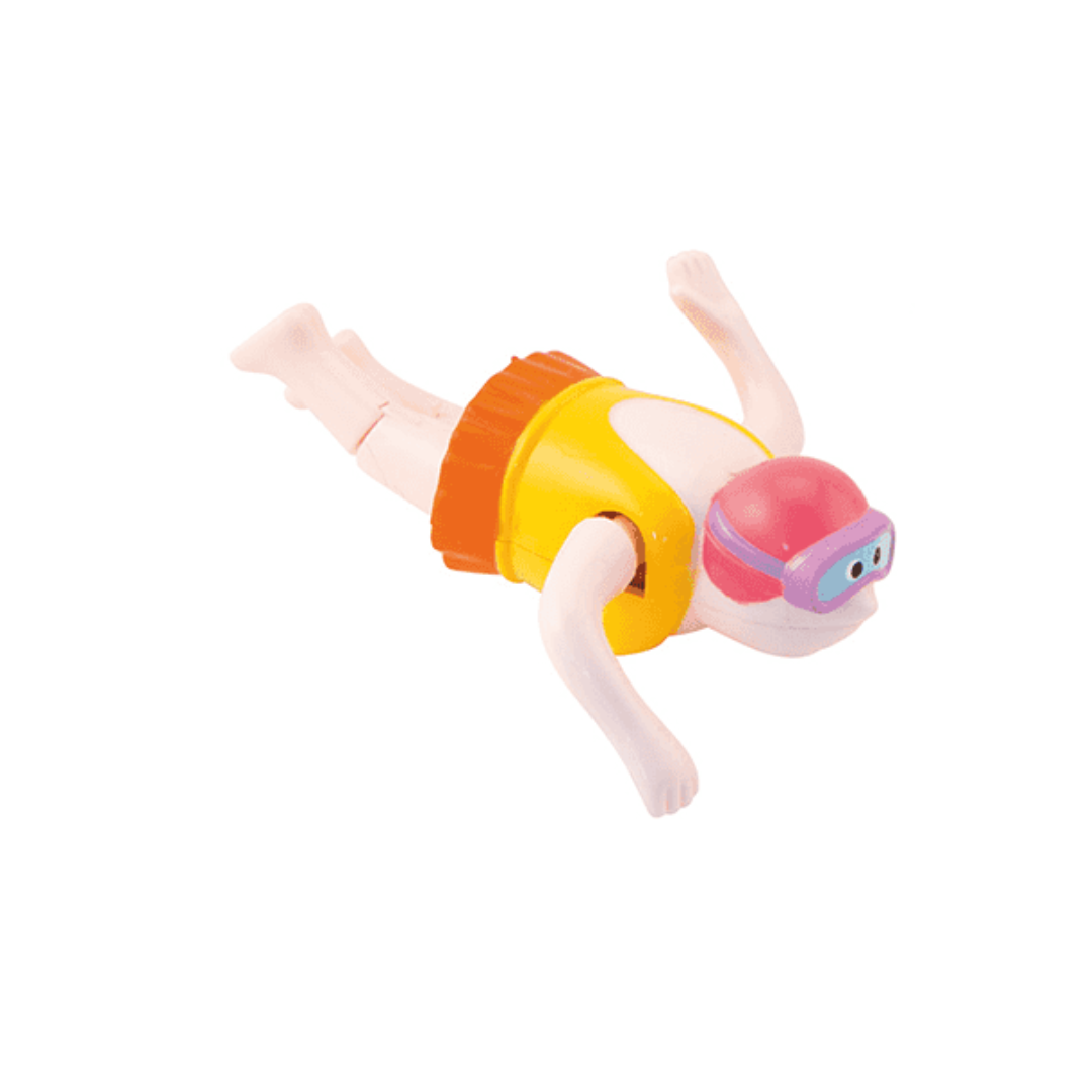 Wind-up Toy Little Swimmer Bath Toy Pink