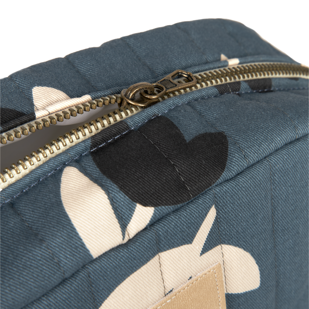Hyde Park Waterproof Vanity Case | Blue Black Tulips