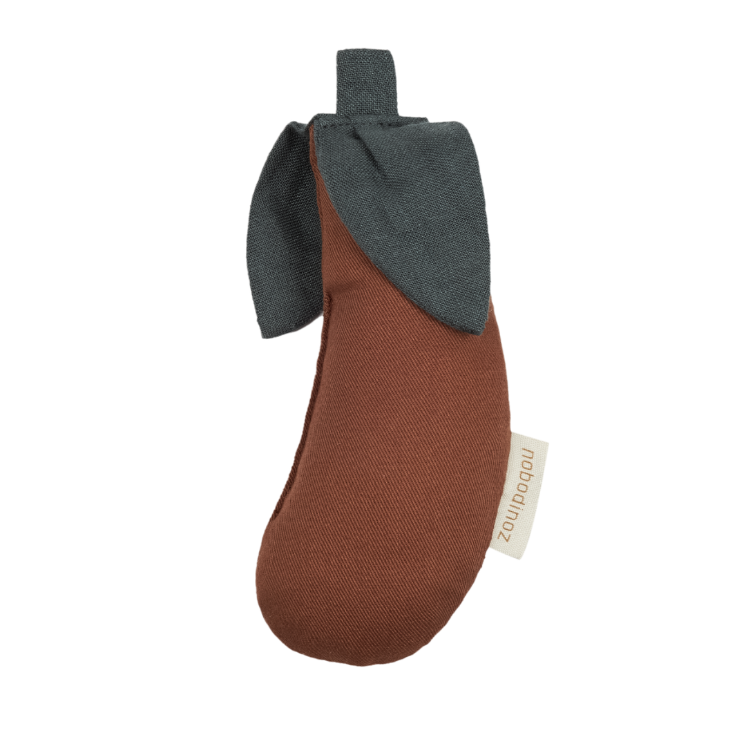 Organic Aubergine Baby Rattle