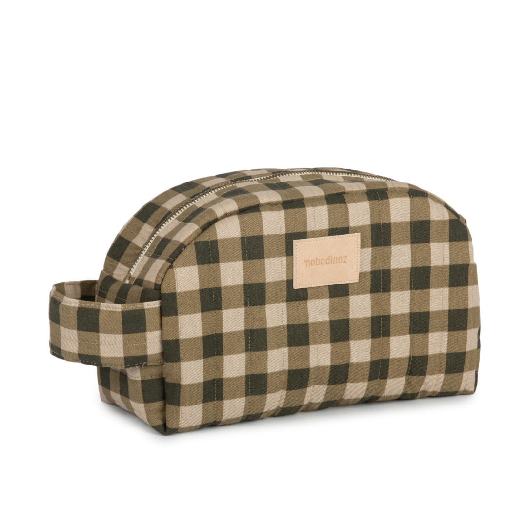 Hyde Park Waterproof Vanity Case | Green Checks