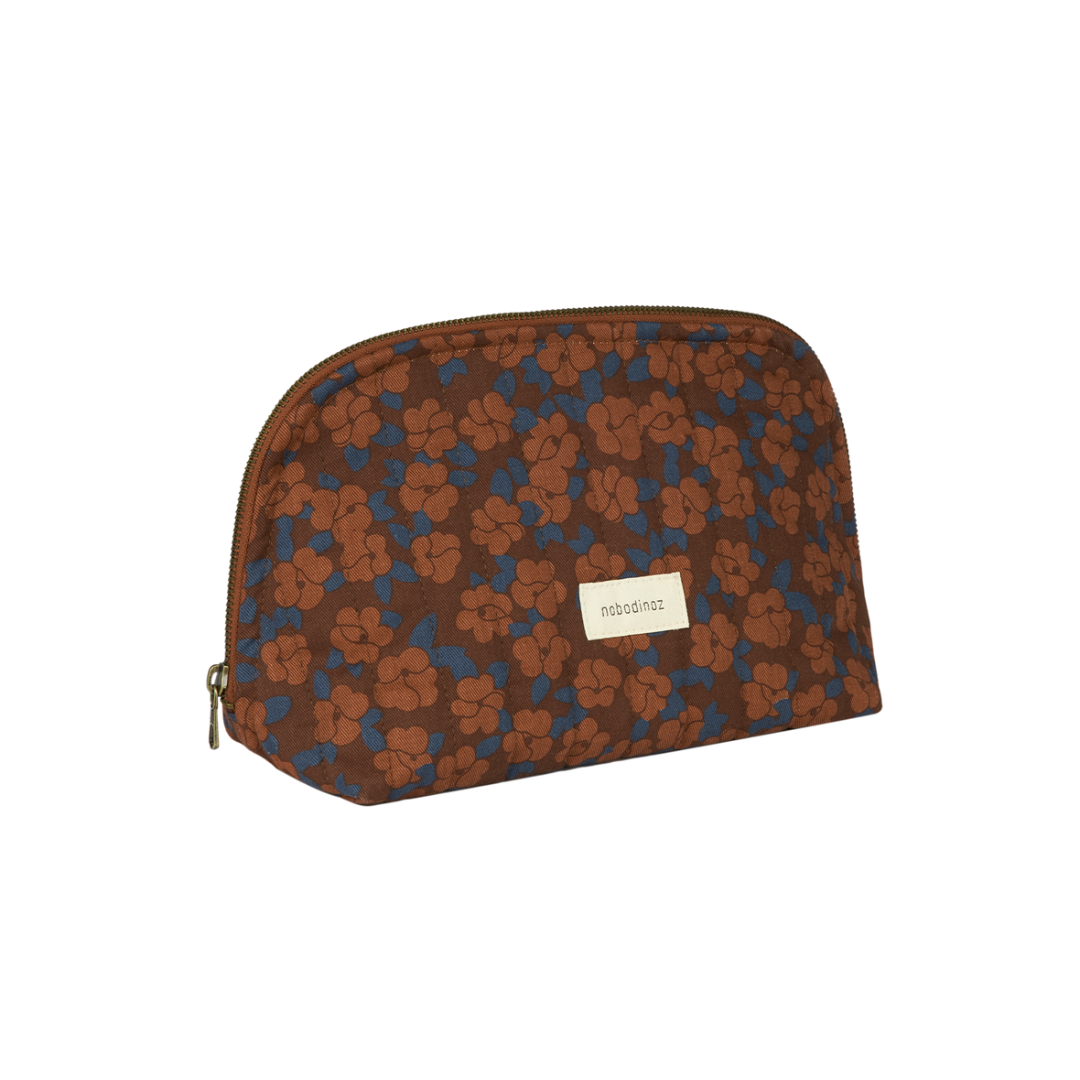 Paris-Tokyo Vanity Case | Maroon Poppies