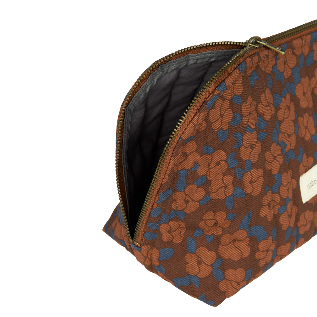 Paris-Tokyo Vanity Case | Maroon Poppies