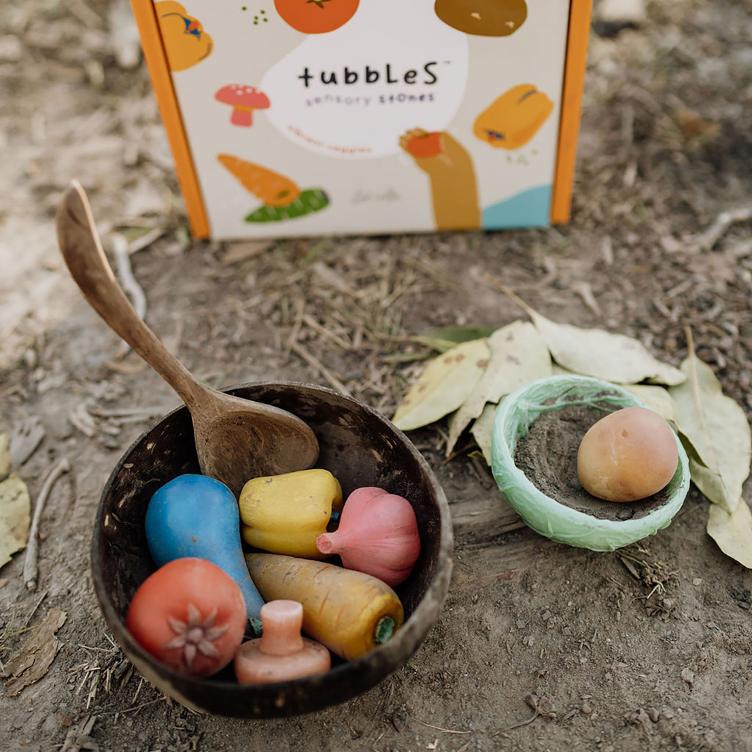 Tubbles Sensory Stones Vibrant Veggies
