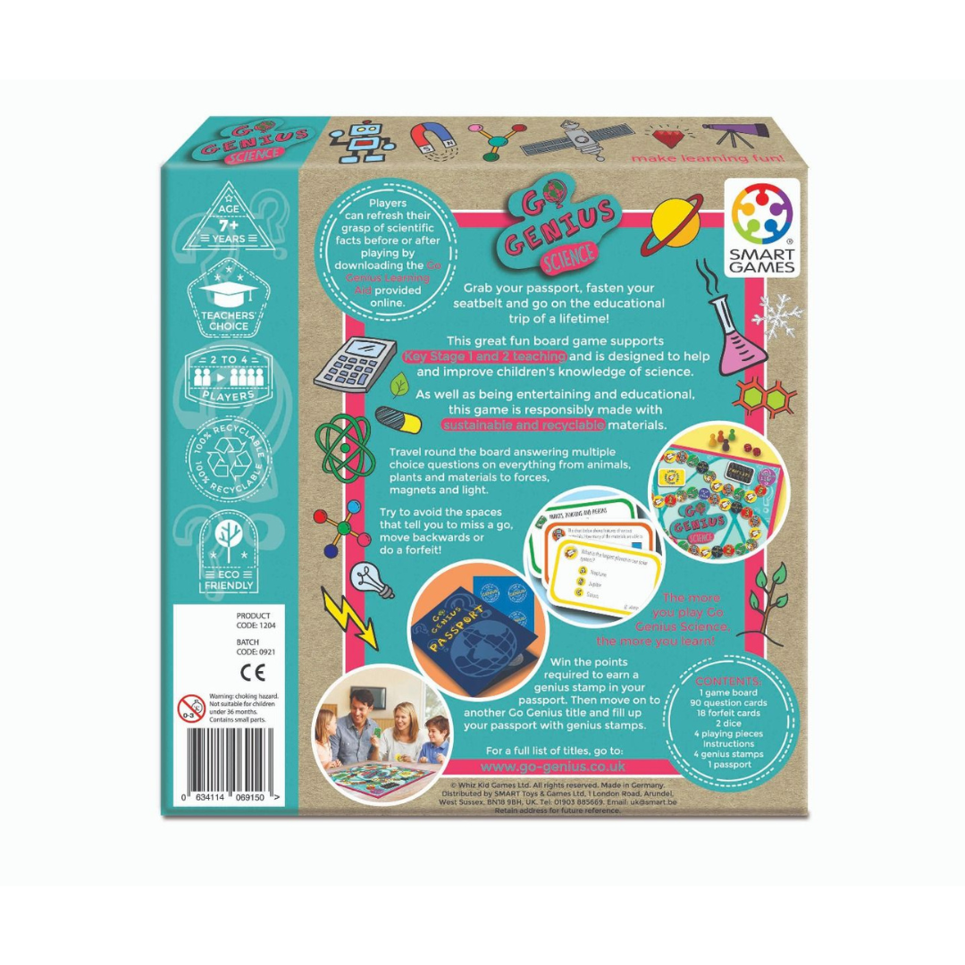 Go Genius Science Educational Board Game