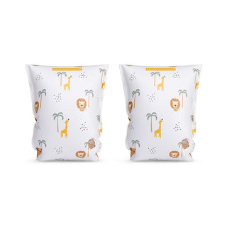 Inflatable arm bands for children 0 to 2 years with Jungle print, Swim Essentials swim bands with two air chambers, pool and beach holiday essential