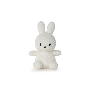 Bon Ton Toys Miffy Eco Tiny Teddy 23cm in cream, made from 100% recycled polyester with embroidered features, safe from birth, designed in the Netherlands