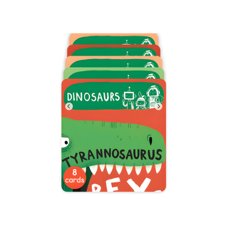BrainBots Dinosaurs set of 8 educational Yoto audio cards for children aged 5 to 8