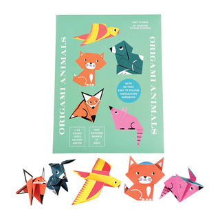 Origami craft kit for kids with printed papers and instructions, Rex London Children's Origami Kit Animals, fold-and-play paper craft for rainy afternoons, ages 6 plus