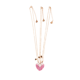 Children's best friends necklace set of three with pendants that combine into one design, nickel-free friendship jewellery by Great Pretenders