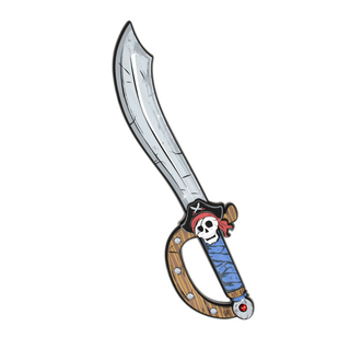 Épée pirate en mousse pour enfants avec lame flexible pour jouer en toute sécurité, arme de déguisement Great Pretenders Captain Skully EVA, à partir de 3 ans