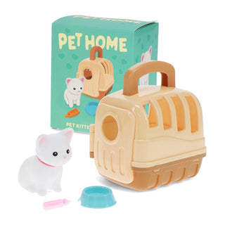 Pretend play pet set for kids with carry case, Rex London Little Pet Playset Kitten, nurturing role play at home and on the go, ages 3 plus