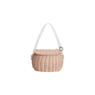 Mini Chari Rattan Bag Rose