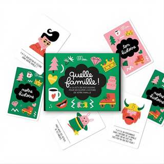 Carte sul patrimonio familiare che si aprono rivelando spunti su tradizioni e storia in francese, Minus Éditions: il kit narrativo «Quelle Famille» per tramandare le storie di famiglia di generazione in generazione nelle famiglie francofone