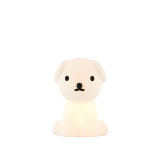 Mr Maria Snuffy dog children's mini LED night light, BPA-free silicone nursery lamp with 15-minute timer, cool to touch, collectible Dutch design