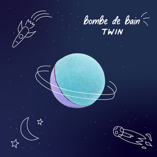 Twin Bath Bombs Blue and Purple