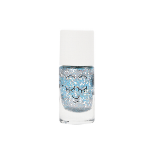 Luna Water Based Nail Polish Blue Glitter
