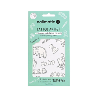 Colouring Tattoo Sheet Dinosaurs