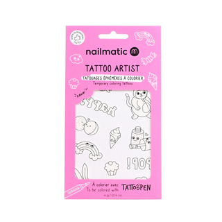 Colouring Tattoo Sheet Kawaii