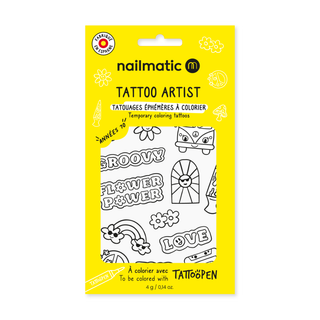 Colouring Tattoo Sheet Seventies
