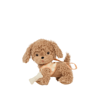 Cucciolo di peluche ponderato e snodabile per bambini, in cotone dorato con arti mobili; peluche Olli Ella Dinkum Goldie con imbottitura ponderata rilassante; giocattolo a forma di animale domestico per bambini dai 3 anni in su, progettato in Australia