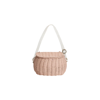 Mini Chari Rattan Bag Rose