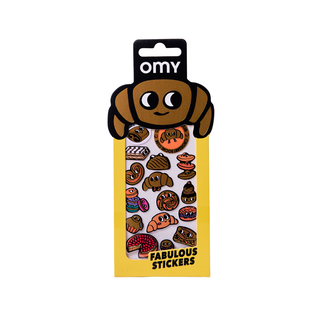 Adesivi dorati per bambini con motivi di croissant e pasticcini francesi in vinile impermeabile, adesivi premium OMY per quaderni e bottiglie, regalo a tema francese, da Parigi.