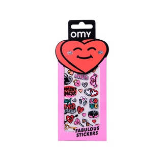 Adesivi olografici a forma di cuore per bambini con motivi romantici in vinile fluorescente impermeabile, adesivi premium OMY per biglietti e progetti creativi, regalo di San Valentino e di amicizia, da Parigi.