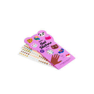 Nail stickers for girls with 200 funny animal designs, waterproof and lasting up to 2 days, OMY Friends collection, fit all nail sizes, party bag filler for kids aged 3 plus