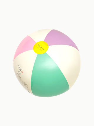 Inflatable beach ball in soft matte tones, Petites Pommes Otto Beach Ball Menthe Violet Bubble, pool games and beach days