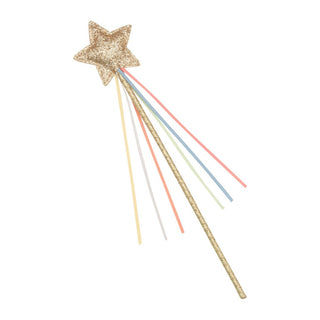 Sparkly play wand for kids, Rockahula Kids Rainbow Glitter Star Wand, magical finishing touch for dressing up and parties, ages 3 plus