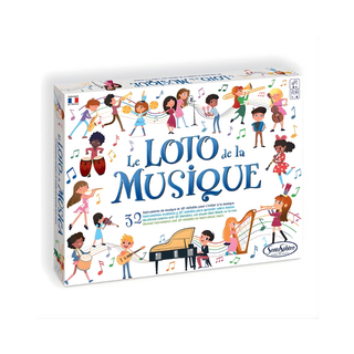 Gioco di abbinamento di strumenti musicali per bambini con 30 suoni su CD e 5 tabelloni illustrati, gioco di memoria uditiva Sentosphère Music Lotto, regalo musicale per bambini dai 4 anni in su