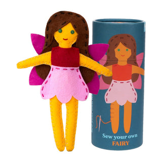Sewing craft kit for kids with pre-cut felt and thread, Rex London Sew Your Own Fairy, first stitches and a keepsake toy to show for it, ages 6 plus