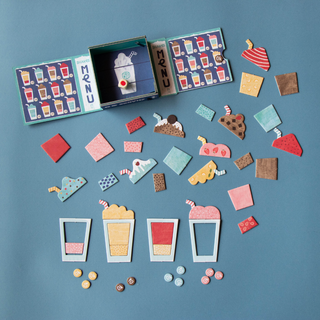 Carte da abbinamento Smoothie Speed con combinazioni colorate di ingredienti da abbinare in una gara, gioco tascabile di osservazione Londji Shakes Tiny Game per le serate in famiglia.