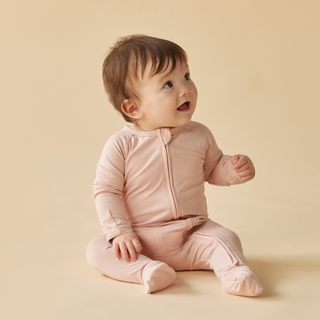 Beach Pink Organic Cotton Zip Romper