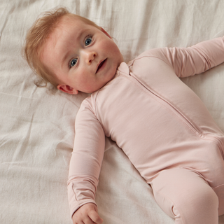 Beach Pink Organic Cotton Zip Romper