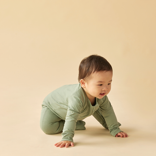 Olive Organic Cotton Zip Romper