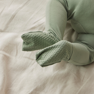 Olive Organic Cotton Zip Romper