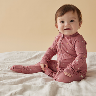 Sweet Fruits Organic Cotton Zip Romper