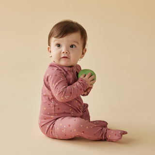 Sweet Fruits Organic Cotton Zip Romper
