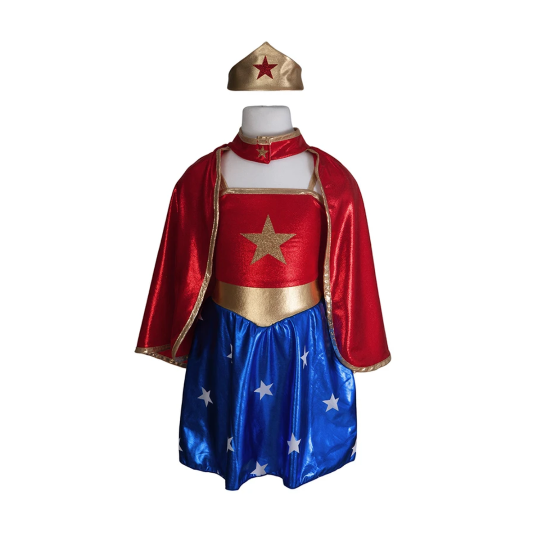 Superhero Girl Tunic, Cape and Headband