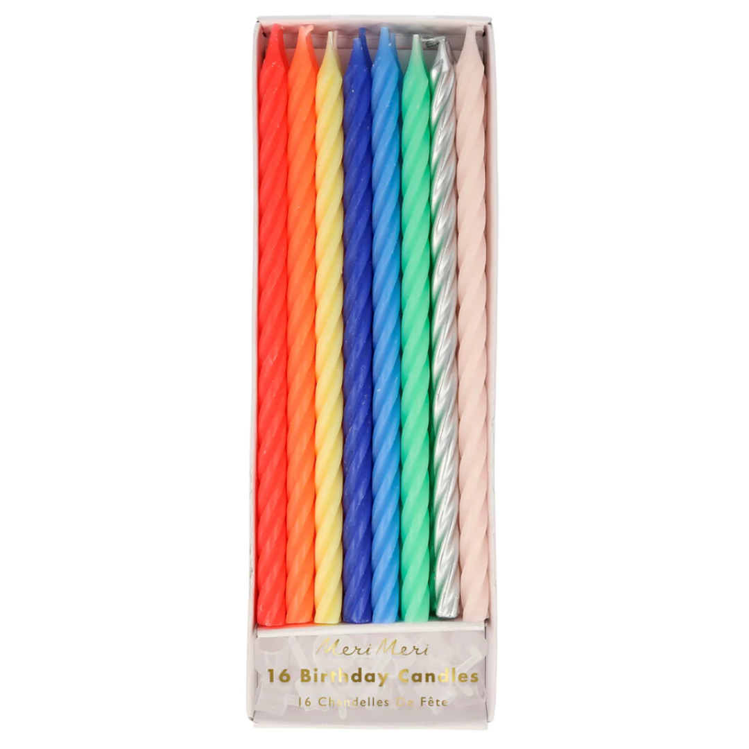 Multi Neon Twisted Candles
