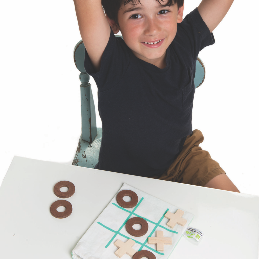 Wooden Tic Tac Toe Game for Kids