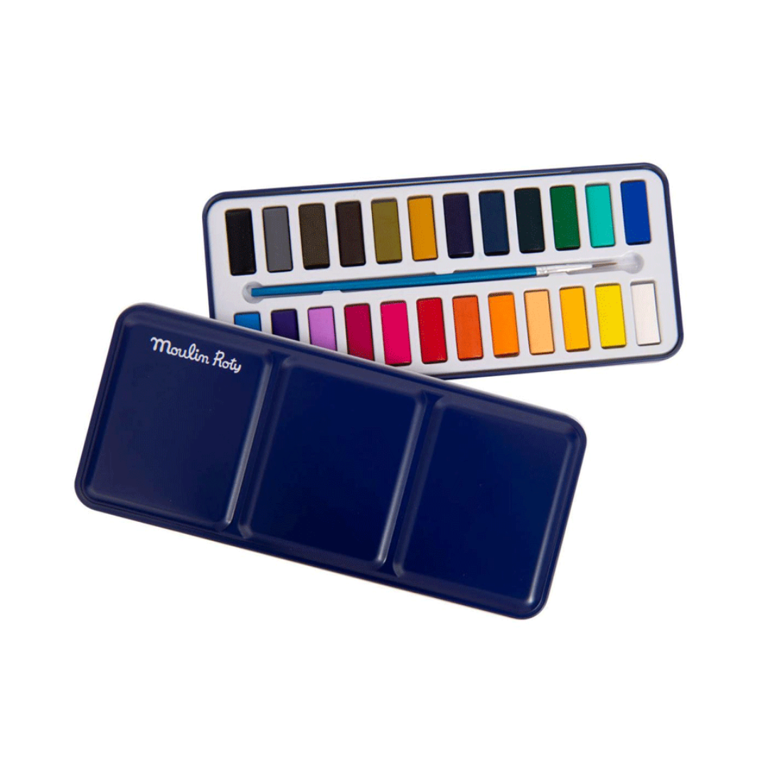 Watercolour set - Aujourd'hui c'est mercredi