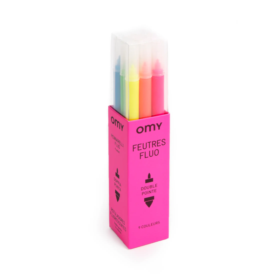 9 Neon Felt Pens